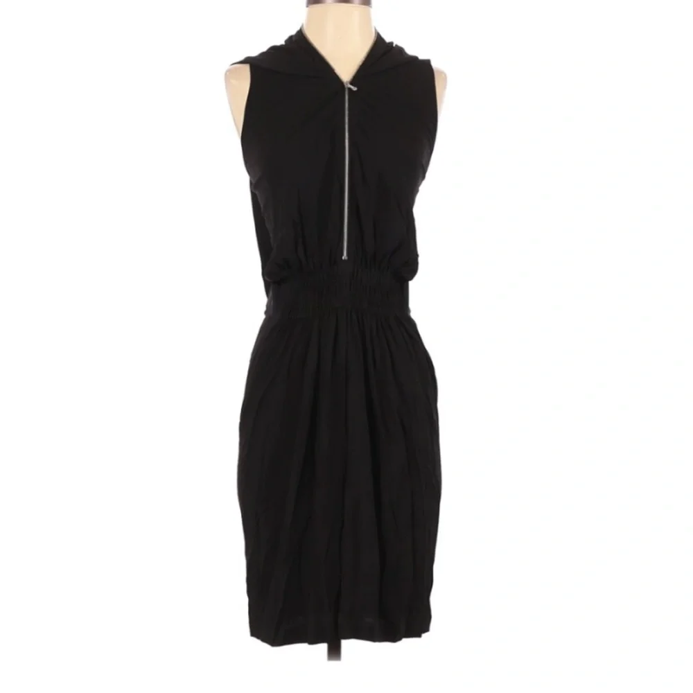 Diane Von Furstenberg Black Hooded Bodycon Dress